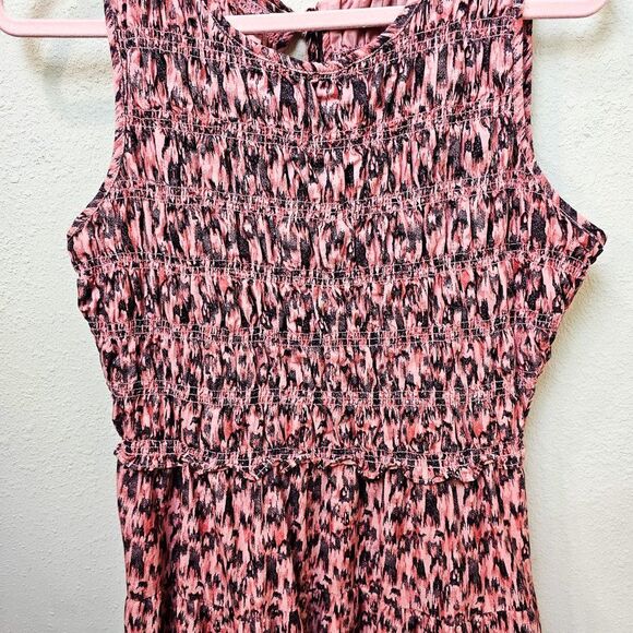 Beach Lunch Lounge Abstract Bohemian Print Tiered Maxi Sundress Size 8/10 - Picture 8 of 10